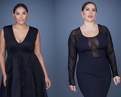 Черное платье-футляр большого размера