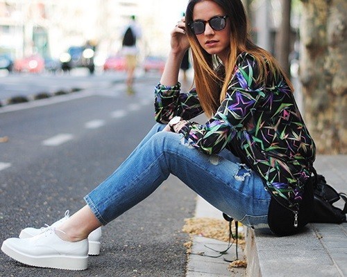 С чем носить туфли на платформе