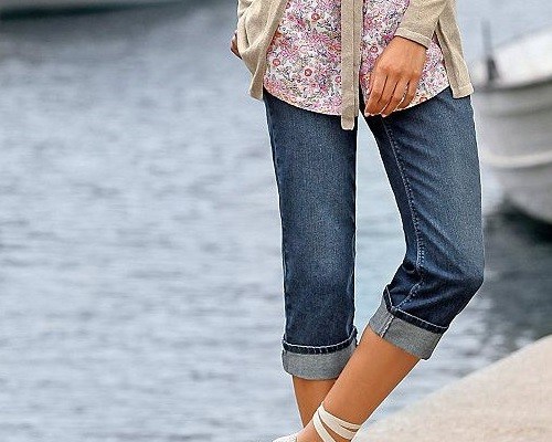 С чем носить джинсовые женские бриджи